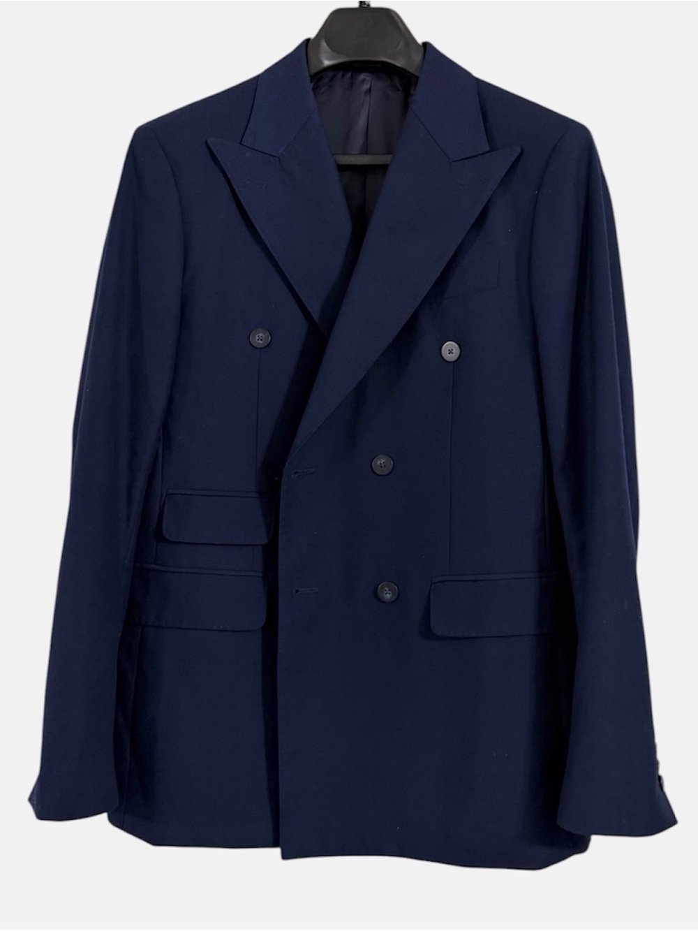Cennes Des Graoom Brooks Brothers Slim Double Breasted Navy Blue Blazer Size 40R